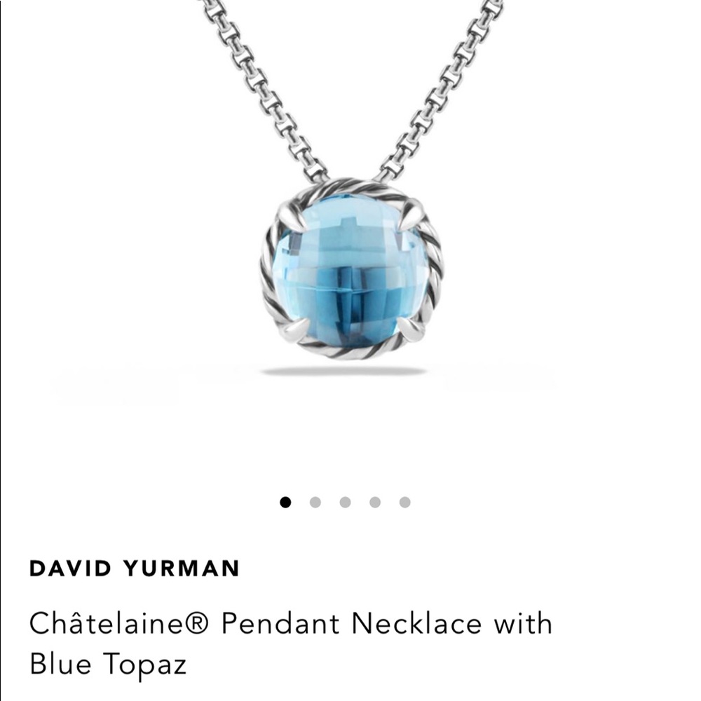 David Yurman chatelaine blue topaz necklace